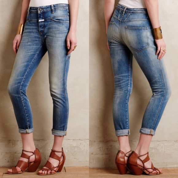 closed jeans cropped worker